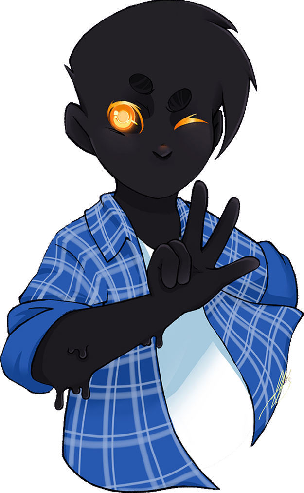 Illustration of my original character, Tox. Art drawn by my friend Velki / Kikkan